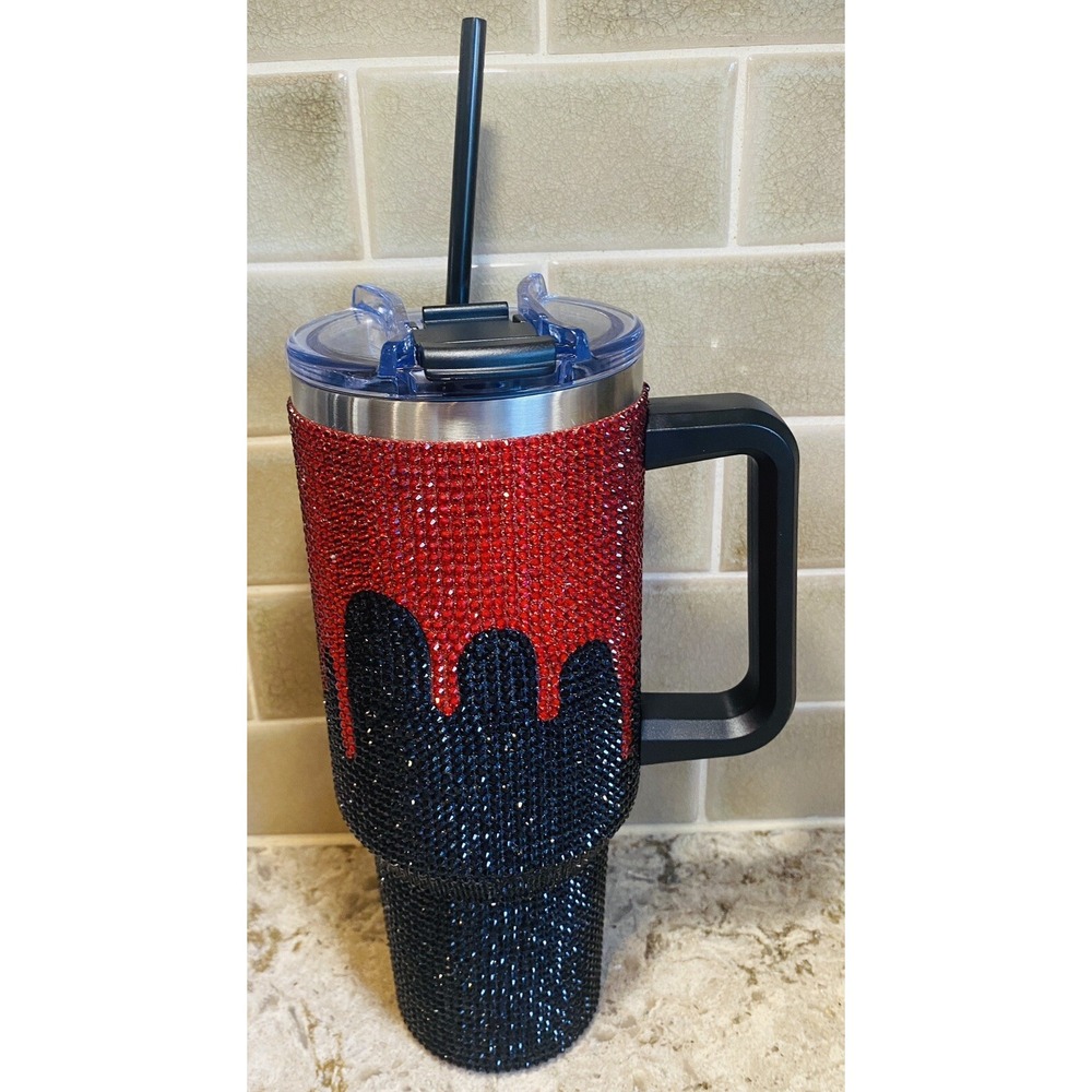 Halloween Blood Drip Rhinestone Tumbler 40 Oz NEW SPIRIT HALLOWEEN Bloody